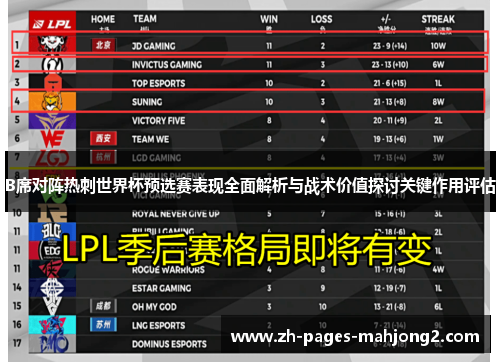 B席对阵热刺世界杯预选赛表现全面解析与战术价值探讨关键作用评估
