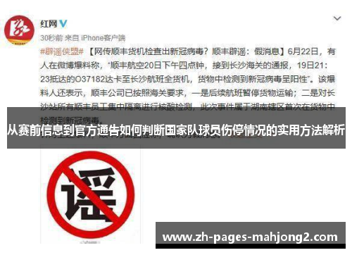 从赛前信息到官方通告如何判断国家队球员伤停情况的实用方法解析 从赛前信息到官方通告如何判断国家队球员伤停情况的实用方法解析